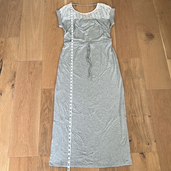 ELLA MOSS for Piperlime Jersey Lace Yoke Cowl Back Neck Maxi Dress - Small - Picture 14 of 16